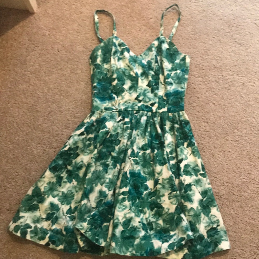 Floral green dress